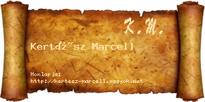 Kertész Marcell névjegykártya